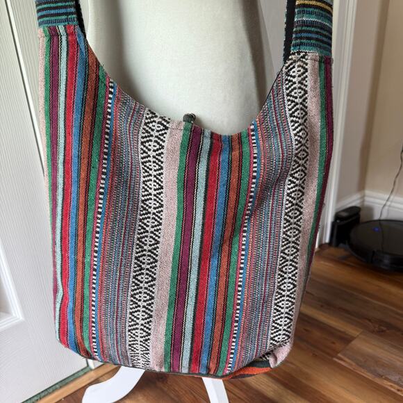 ThreadHeads Boho Razor Cut Patchwork Crossbody Shoulder Hang Bag Hippie Sling - Picture 7 of 8